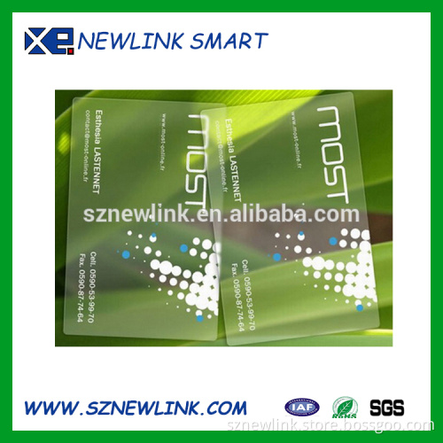 Clear Plastic Business Cards Printing